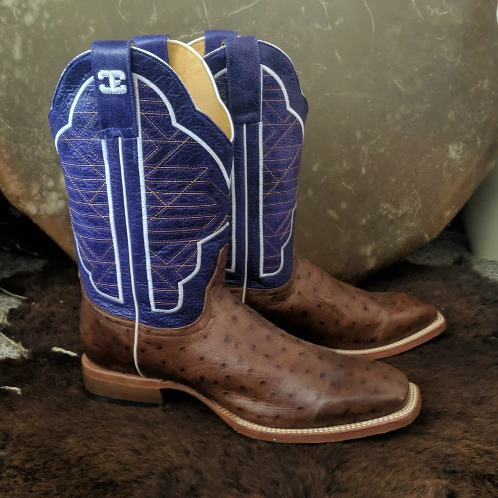 CINCH Edge CEW508 Coronado Collection ostrich cowgirl western boots sz 10.5 new - Picture 7 of 16